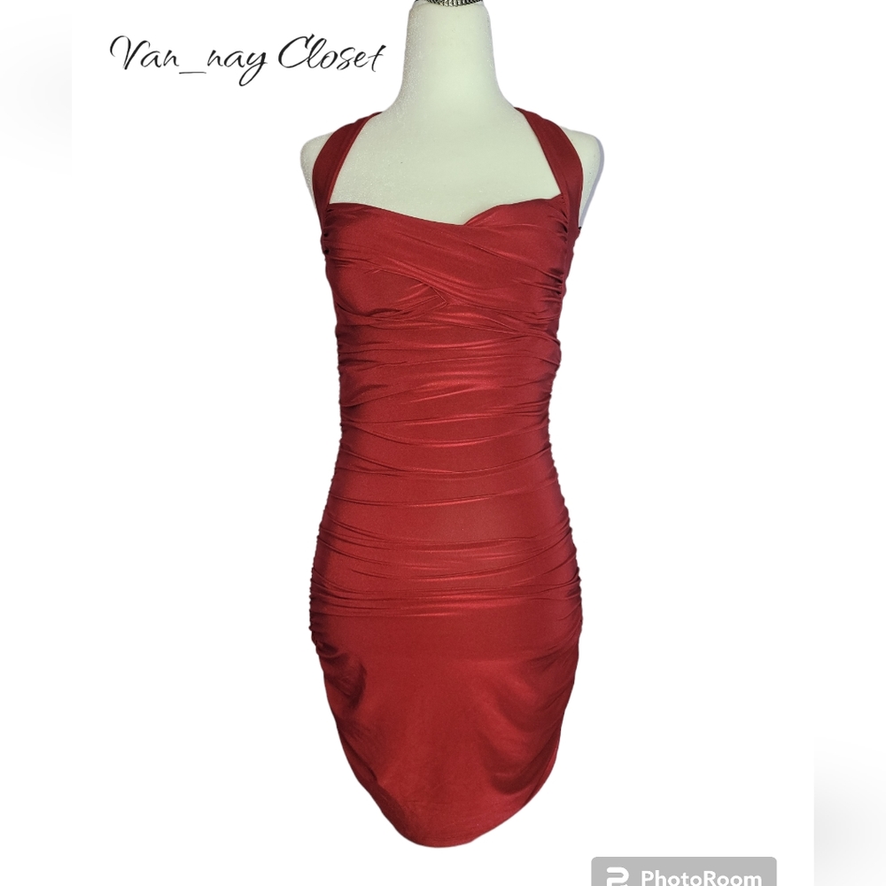 Jane red cocktail dress